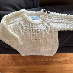 Aran Crafts Cream Cable Knit Sweater